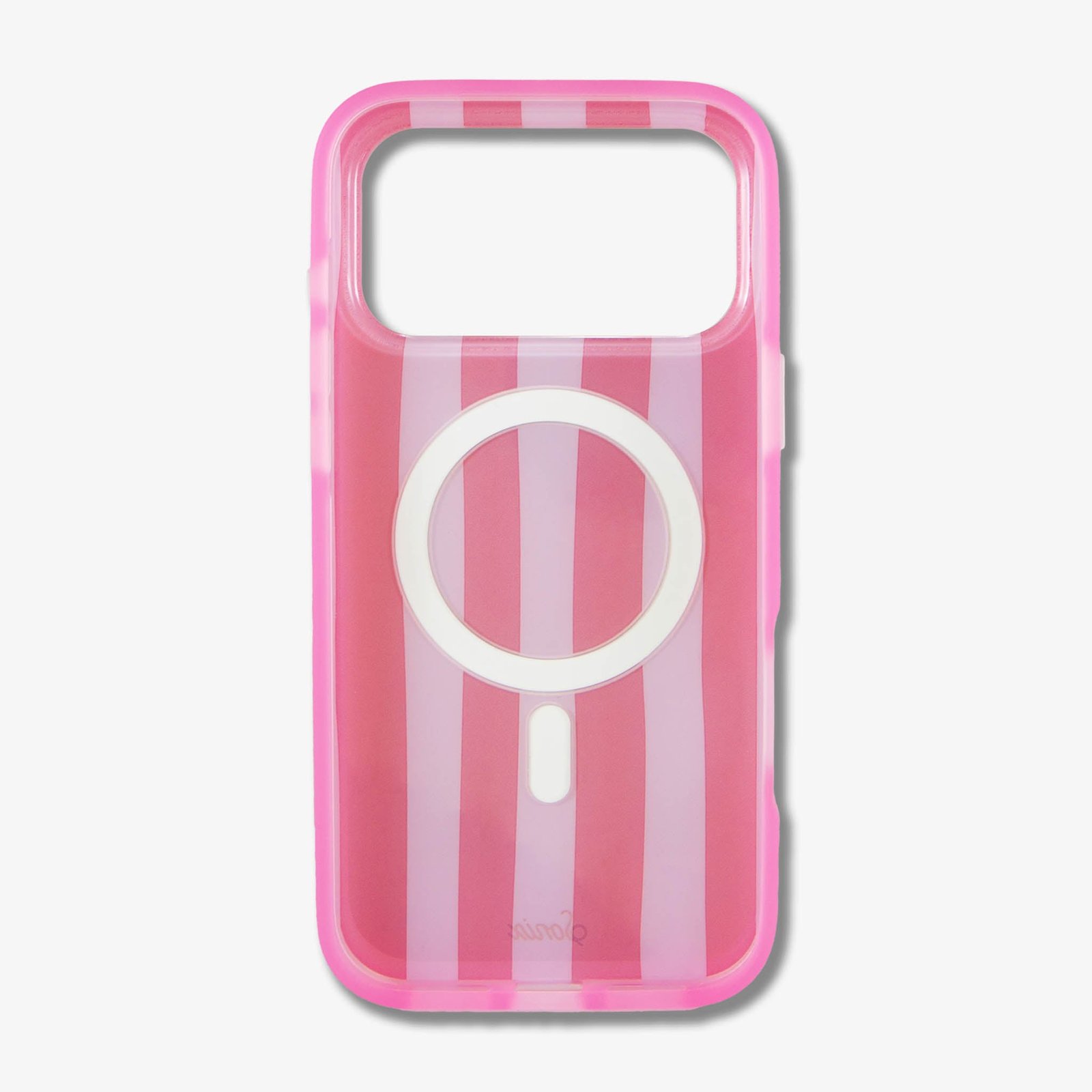 Jelly Stripe MagSafe® Compatible iPhone Case - Pink / Red - Image 4