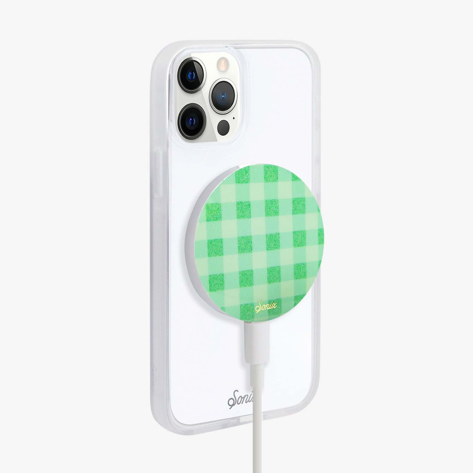 MagLink™ Magnetic Charger - Minty Gingham - Image 5